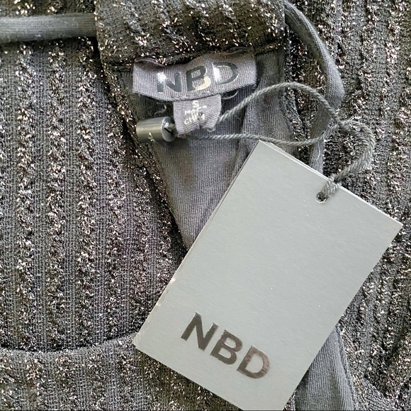 NWT Revolve NBD Cami Mini Dress in Metallic Black - Picture 8 of 13